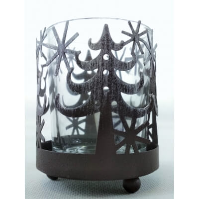 KIELISZEK ŚWIĄTECZNY NA TEALIGHT CHOINKI